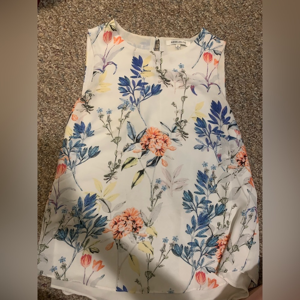 Chiffon floral tank